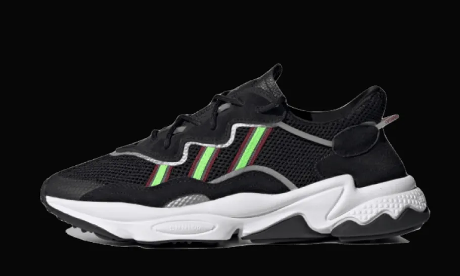 Ozweego Core Black Solar Green<Adidas Best