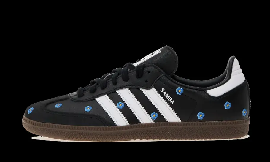Samba Light Blue Floral Black<Adidas Discount