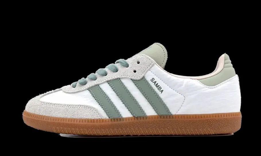 Samba OG Cloud White Silver Green<Adidas Outlet