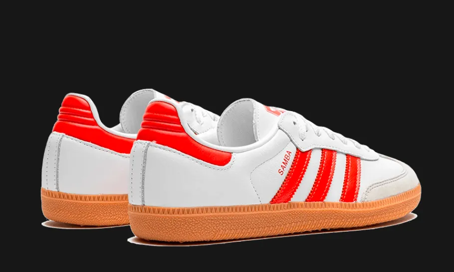 Samba OG White Solar Red Gum<Adidas Hot