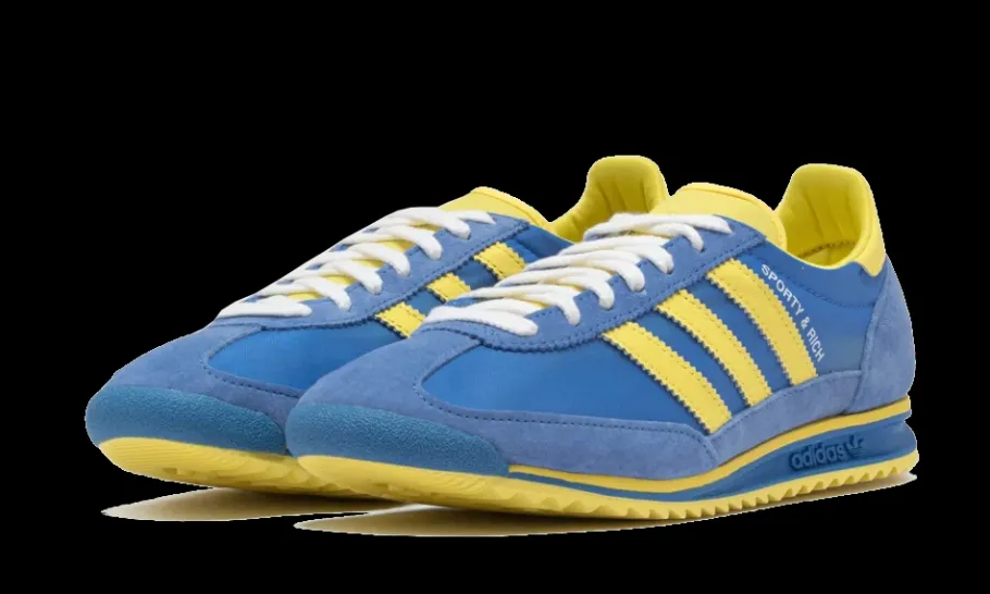 SL 72 Sporty & Rich Real Blue Yellow<Adidas Fashion
