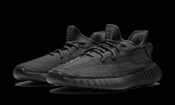 Yeezy Boost 350 V2 Static Black (Reflective)<Adidas New