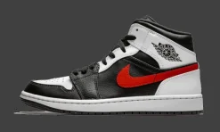 1 Mid Black Chile Red White<Air Jordan Online