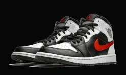 1 Mid Black Chile Red White<Air Jordan Online