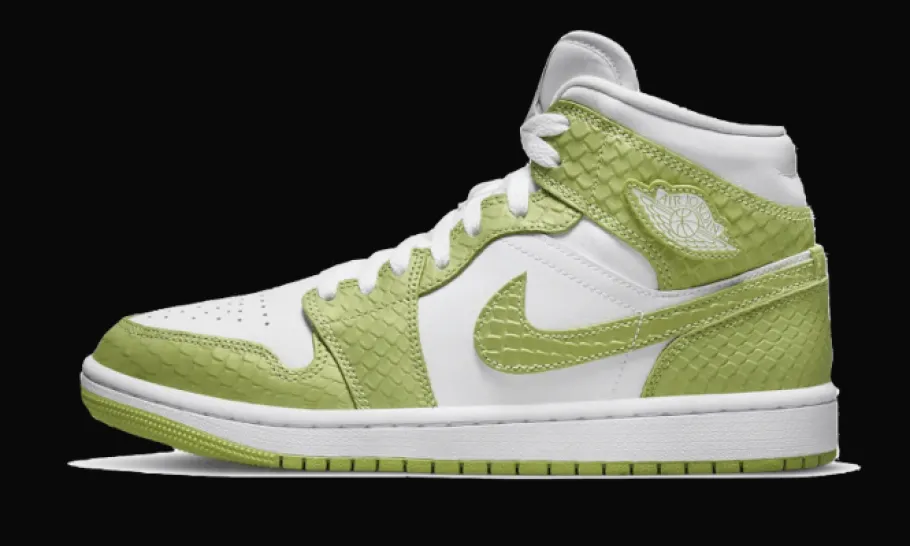 1 Mid Green Python<Air Jordan Hot