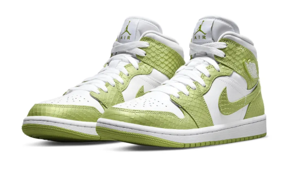 1 Mid Green Python<Air Jordan Hot