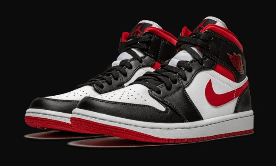 1 Mid Gym Red Black White<Air Jordan Fashion