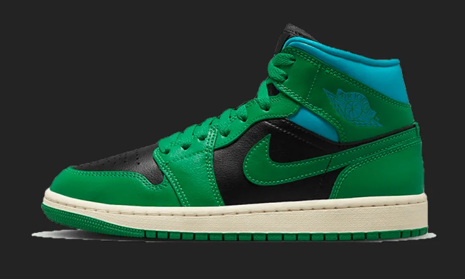 1 Mid Lucky Green Aquatone<Air Jordan Clearance