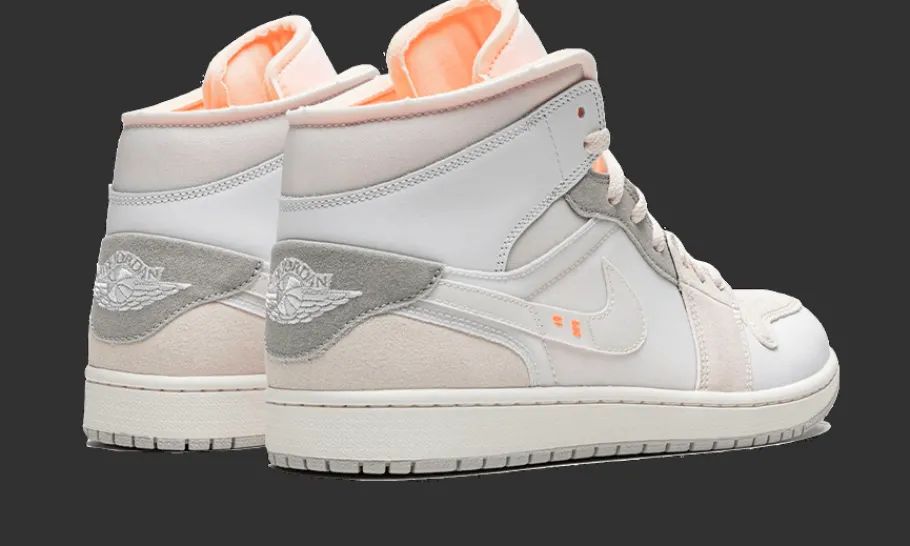 1 Mid SE Craft Inside Out White Grey<Air Jordan Fashion