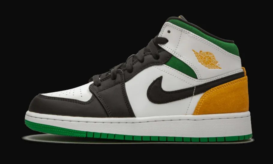 1 Mid SE White Laser Orange Lucky Green<Air Jordan Hot