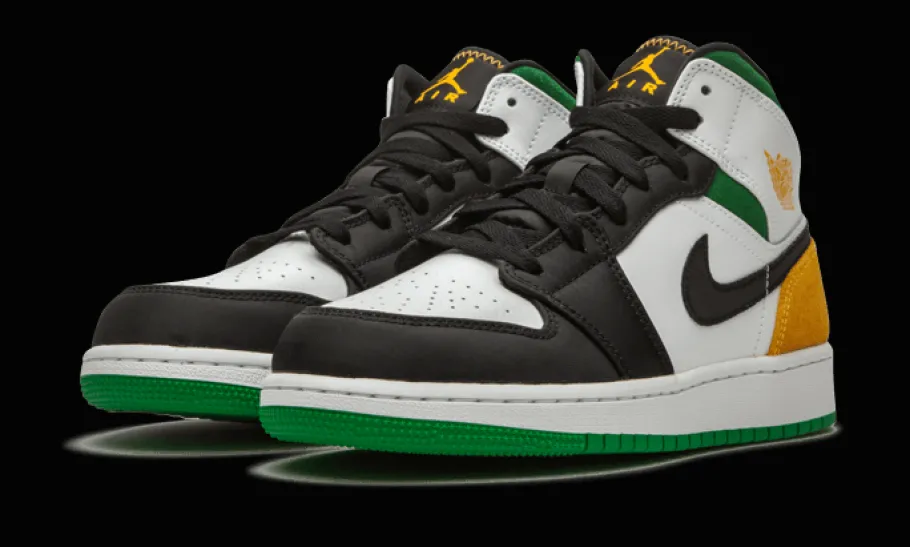 1 Mid SE White Laser Orange Lucky Green<Air Jordan Hot