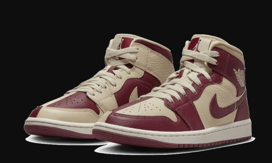 1 Mid Split Beach Cherrywood Red<Air Jordan Outlet
