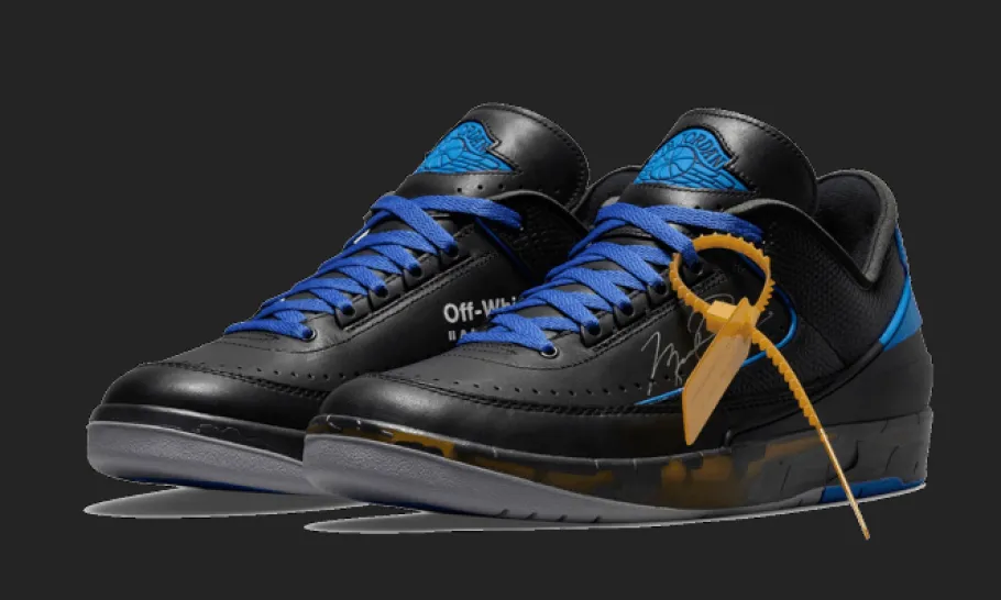 2 Retro Low SP Off-White Black Blue<Air Jordan Outlet