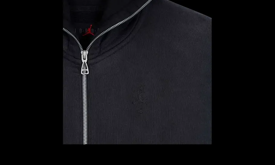 Travis Scott Full Zip Hoodie Black<Air Jordan Outlet