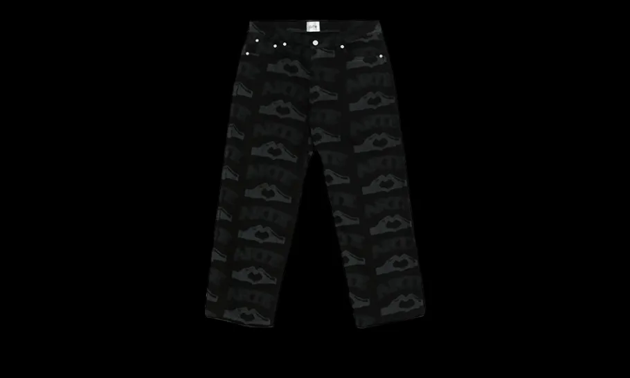 Pantalon Heart Print Laser Black<Arte Hot