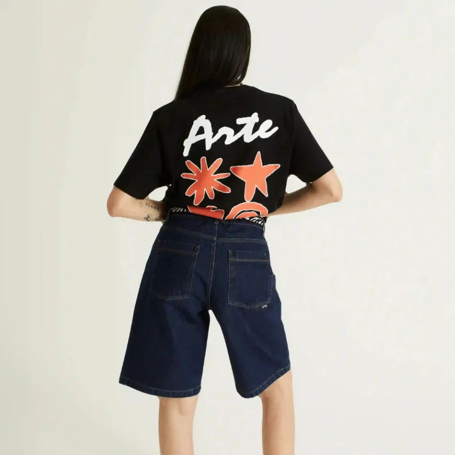 T-Shirt Element Print Black<Arte Online