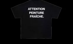T-Shirt Black White<Attention Peinture Fraiche Outlet