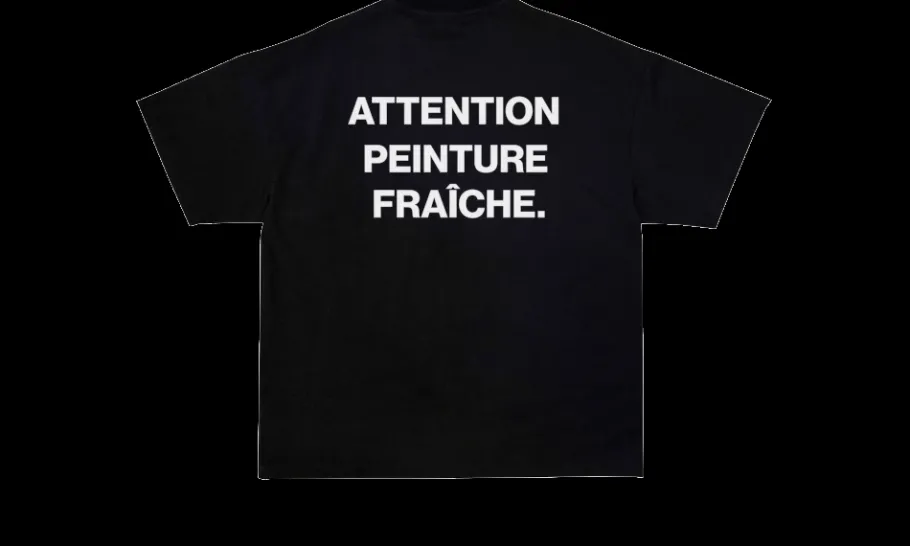 T-Shirt Black White<Attention Peinture Fraiche Outlet