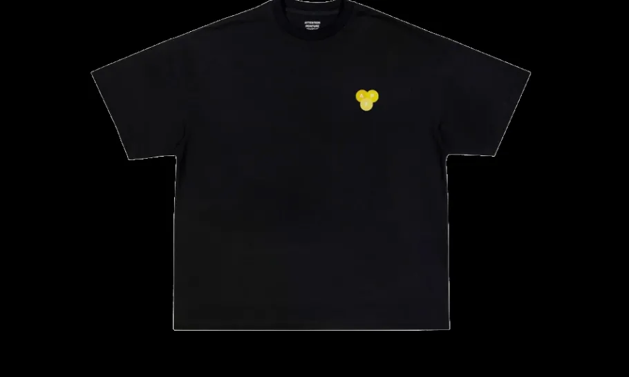 T-Shirt Black Yellow<Attention Peinture Fraiche Discount