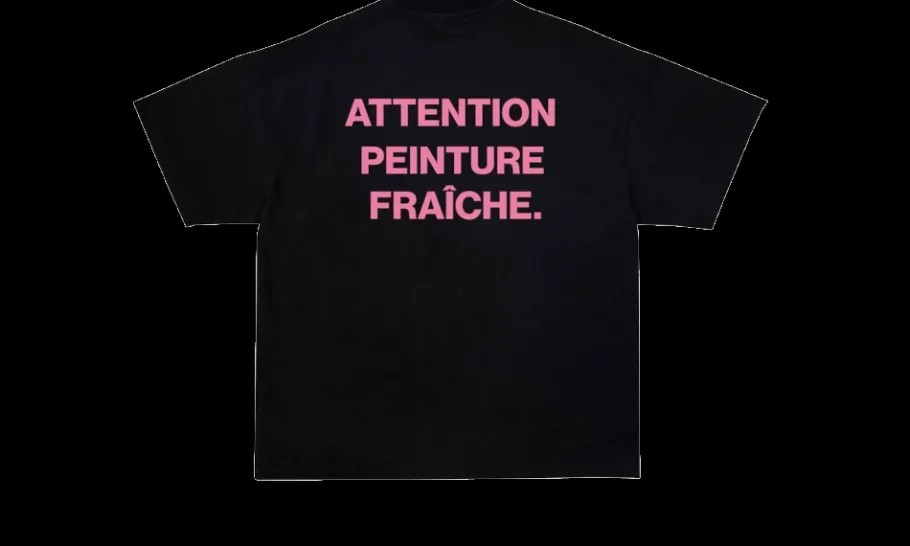 T-Shirt Black Pink<Attention Peinture Fraiche Outlet