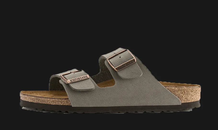 Arizona Birko-Flor Nubuck Stone<Birkenstock Clearance
