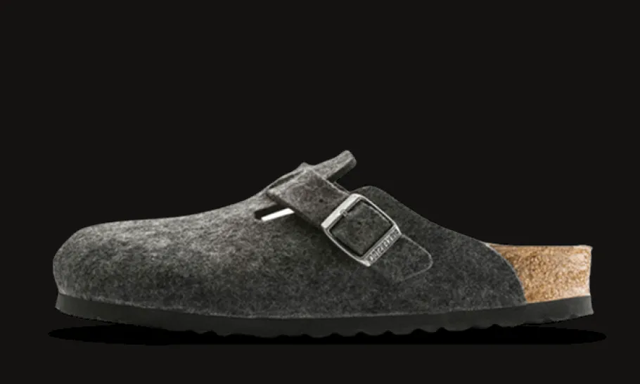 Boston Wool Felt Anthracite<Birkenstock Fashion