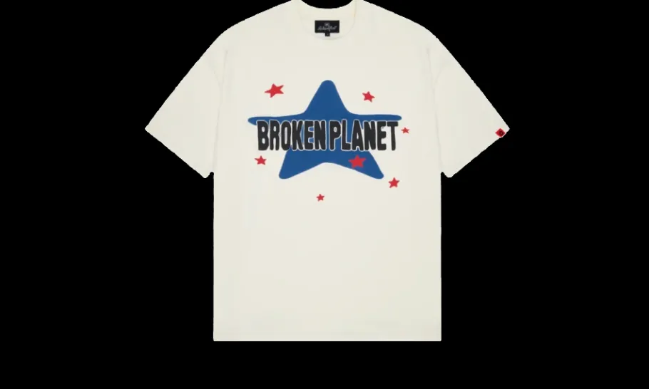 Star T-Shirt Vanilla White<Broken Planet Clearance