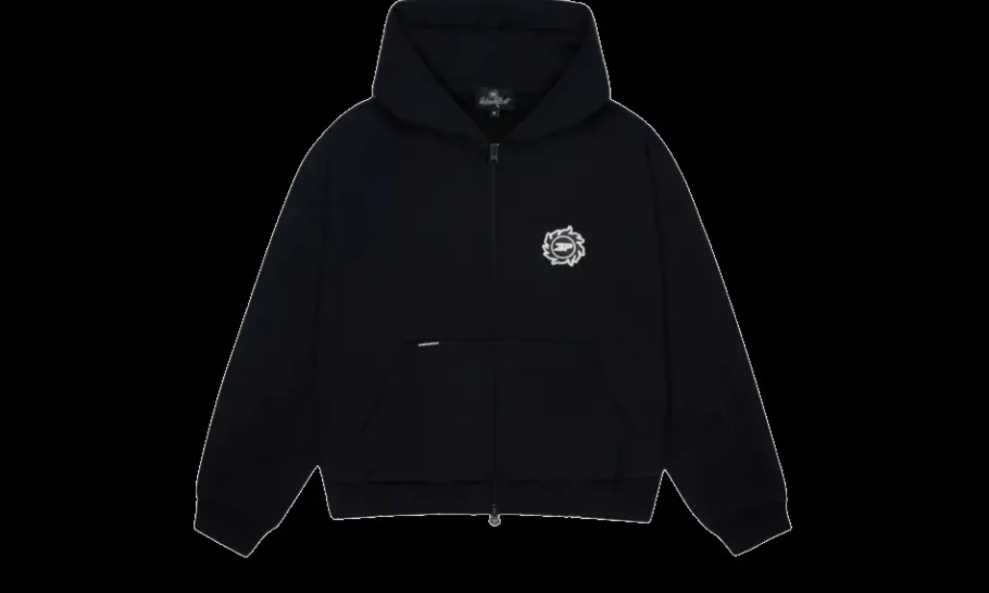 Sun Zip-Up Hoodie Midnight Black<Broken Planet Hot