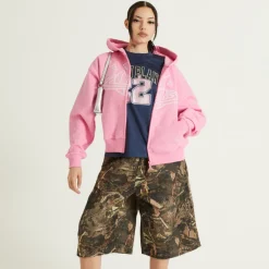 Zip Up Hoodie Candy Pink<Broken Planet Online