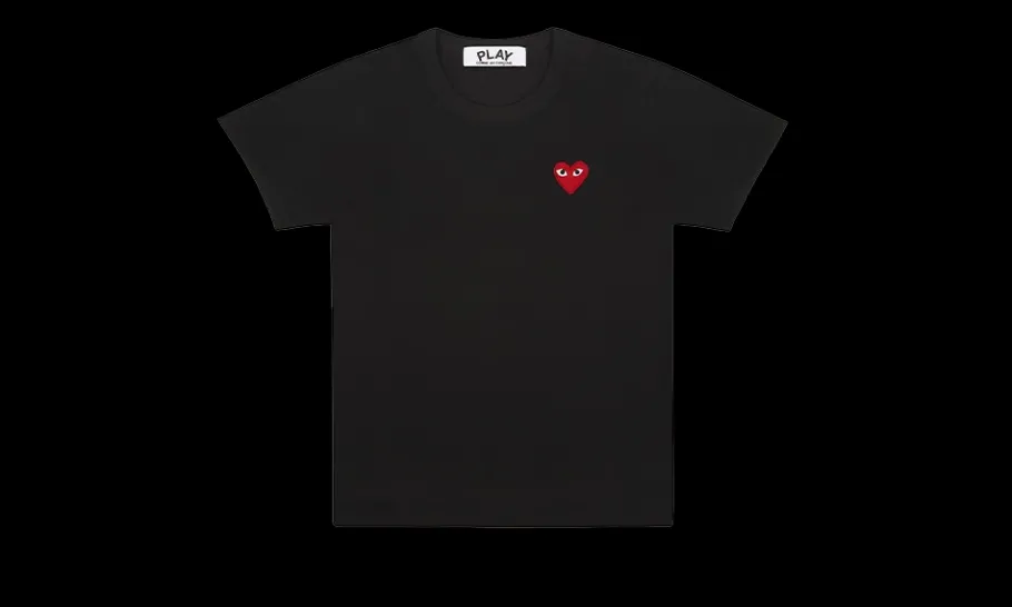 PLAY T-Shirt Emblème Rouge Tricoté Black<Comme des Garçons New