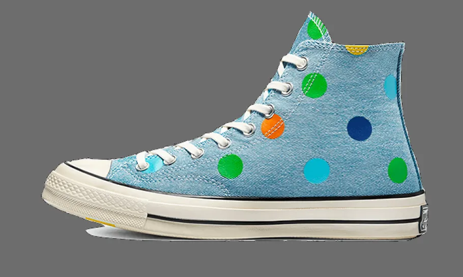 Chuck Taylor All-Star 70s Hi Golf Wang Denim Polka Dots<Converse Fashion
