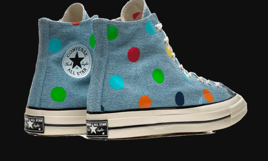 Chuck Taylor All-Star 70s Hi Golf Wang Denim Polka Dots<Converse Fashion