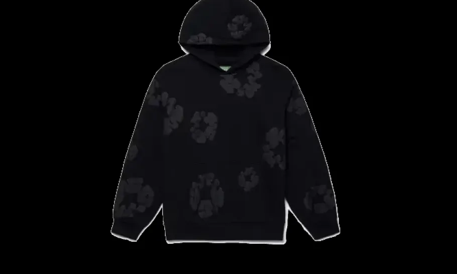 Cotton Wreath Hoodie Black Monochrome<Denim Tears Hot