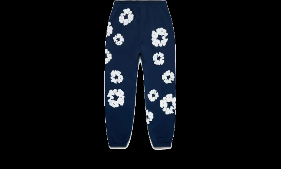 The Cotton Wreath Sweatpants Navy<Denim Tears New