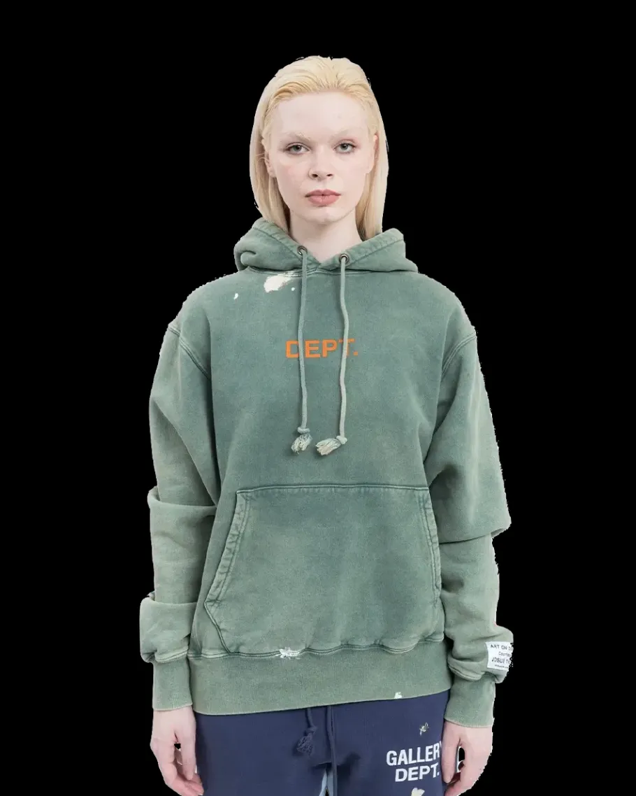 Hoodie Painted Forest Green<Gallery Dept Best