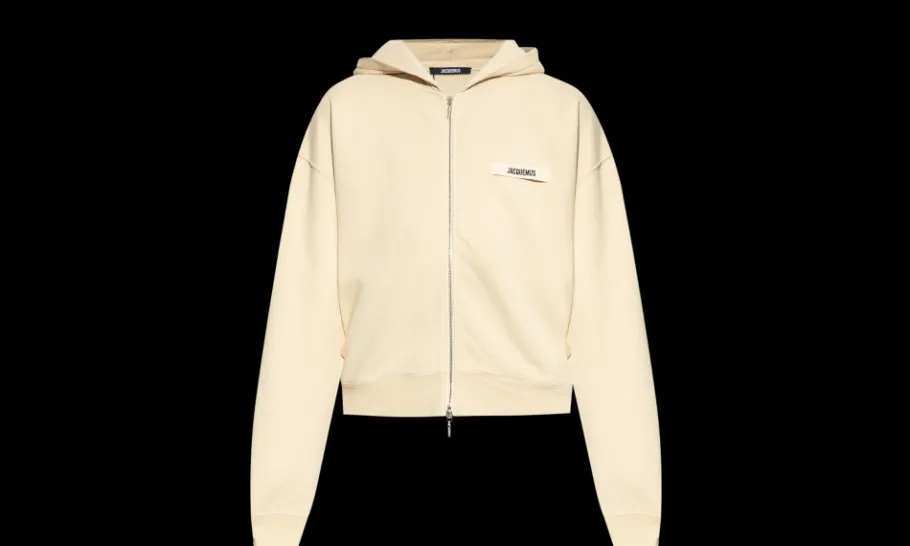 Hoodie Gros Grain Zippé Beige<Jacquemus Discount