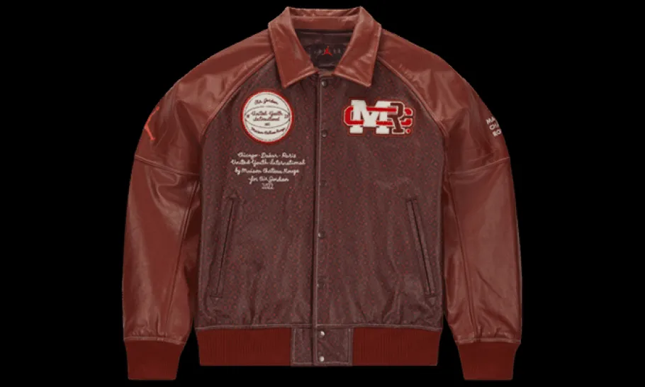 Maison Château Rouge Veste Cuir Bordeaux<Air Jordan New