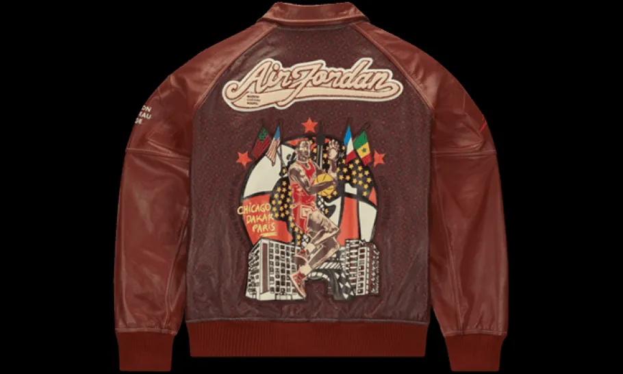 Maison Château Rouge Veste Cuir Bordeaux<Air Jordan New