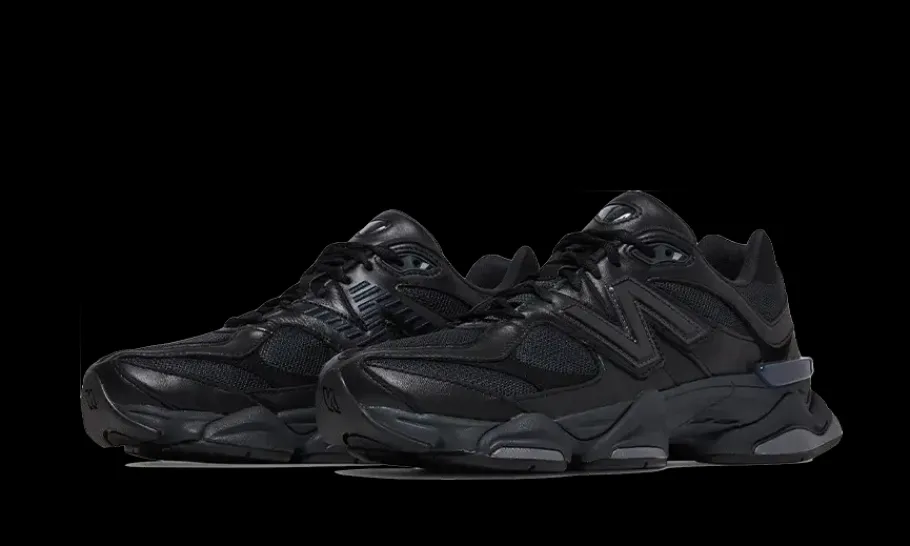 9060 Triple Black Leather<New Balance New