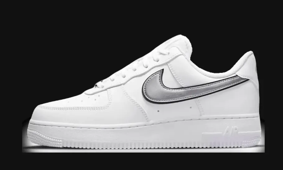 Air Force 1 Low Essential White Metallic Silver<Nike Fashion