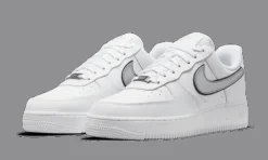 Air Force 1 Low Essential White Metallic Silver<Nike Fashion