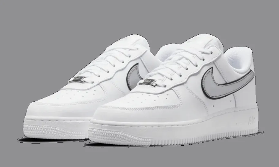 Air Force 1 Low Essential White Metallic Silver<Nike Fashion