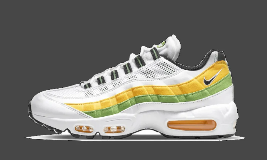 Air Max 95 Essential White Green Apple Tour Yellow<Nike New