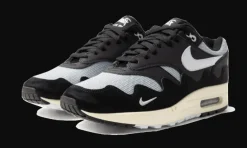 Air Max 1 Patta Black Grey (Special Box + Bracelet)<Nike New