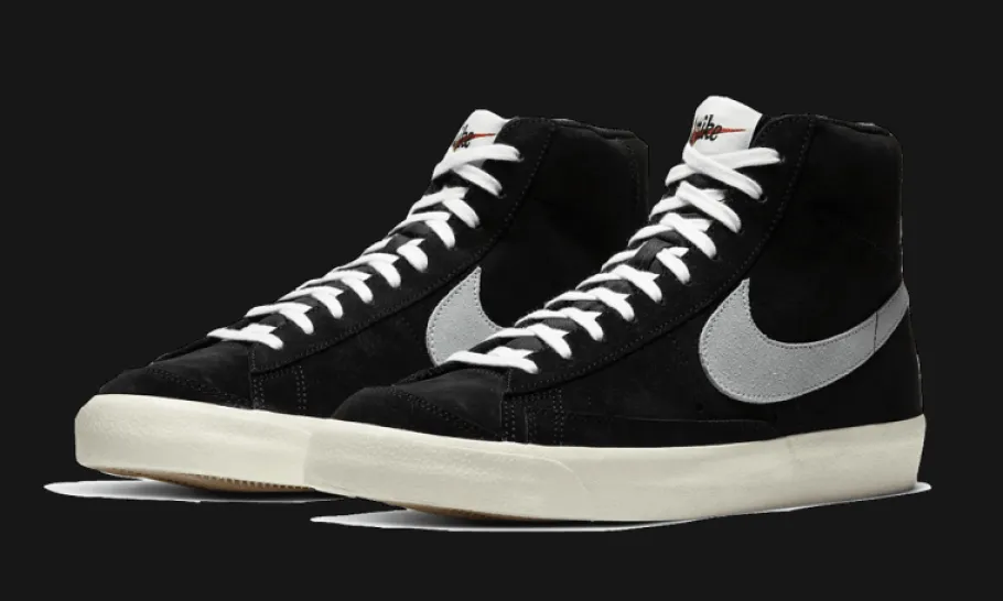 Blazer Mid '77 Black Pure Platinum<Nike Hot