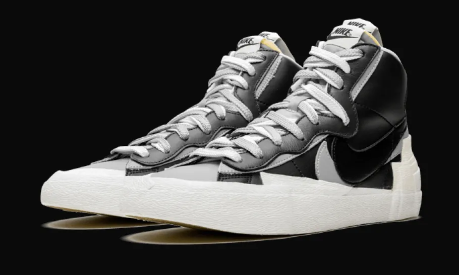 Blazer Mid Sacai Black Grey<Nike New