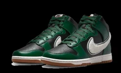 Dunk High Chenille Swoosh Black Green<Nike Sale