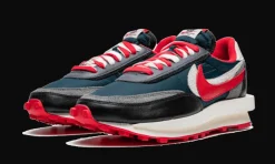 LD Waffle Sacai Undercover Midnight Spruce University Red<Nike Fashion