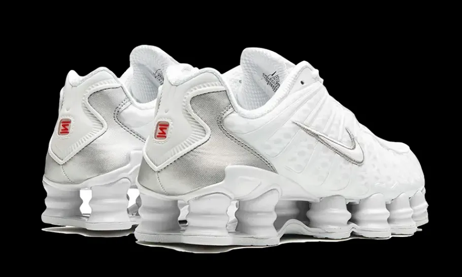 Shox TL White Metallic Silver Max Orange<Nike New