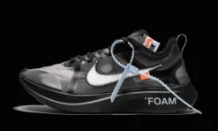Zoom Fly Off-White Black Silver<Nike New